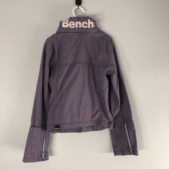Bench Girl's Size Medium (7/8) Purple Lightweight Jacket Youth Zip Hidden Hood - Picture 5 of 12